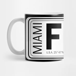 New Vintage Travel Location Qr Miami FL Mug